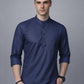 Men’s Casual Solid Short Kurta (65KO 5393 Navy ) [FF] [P-16]