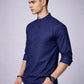 Men’s Casual Solid Short Kurta (65KO 5393 Navy ) [FF] [P-16]