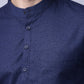 Men’s Casual Solid Short Kurta (65KO 5393 Navy ) [FF] [P-16]