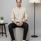 Men’s Beige Striped Short Kurta (65KO 5394 Beige ) [FF] [E-9]