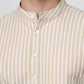 Men’s Beige Striped Short Kurta (65KO 5394 Beige ) [FF] [E-9]