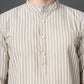 Men’s Beige Striped Short Kurta ( ANMSK 5394Beige )