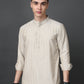 Men’s Beige Striped Short Kurta ( ANMSK 5394Beige )