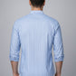 Men’s Blue Striped Short Kurta (65KO 5394 Blue ) [FF] [E-9]
