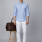 Men’s Blue Striped Short Kurta (65KO 5394 Blue ) [FF] [E-9]