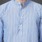 Men’s Blue Striped Short Kurta ( ANMSK 5394Blue )