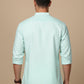 Men’s Green Striped Short Kurta (65KO 5394 Green ) [FF] [E-9]
