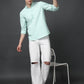 Men’s Green Striped Short Kurta ( ANMSK 5394Green )