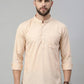 Solid Cotton Blend Short Kurta (65KO 5395 Peach ) [FF] [P-7]