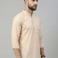 Solid Cotton Blend Short Kurta (65KO 5395 Peach ) [FF] [P-7]