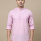 Solid Cotton Blend Short Kurta (65KO 5395 Pink ) [FF] [P-7]