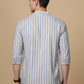 Cotton Blend Blue Striped Short Kurta (65KO 5396 Blue ) [FF] [Q-11-14]
