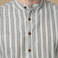 Cotton Blend Grey Striped Short Kurta (65KO 5396 Grey ) [FF] [Q-11-14]