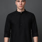 Black Casual Solid Short Kurta (65KO 5397 Black ) [FF] [P-7]