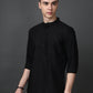 Black Casual Solid Short Kurta ( ANMSK 5397Black )