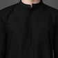 Black Casual Solid Short Kurta ( ANMSK 5397Black )