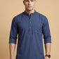 Blue Casual Solid Short Kurta (65KO 5397 Blue ) [FF] [P-7]