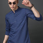 Blue Casual Solid Short Kurta ( ANMSK 5397Blue )