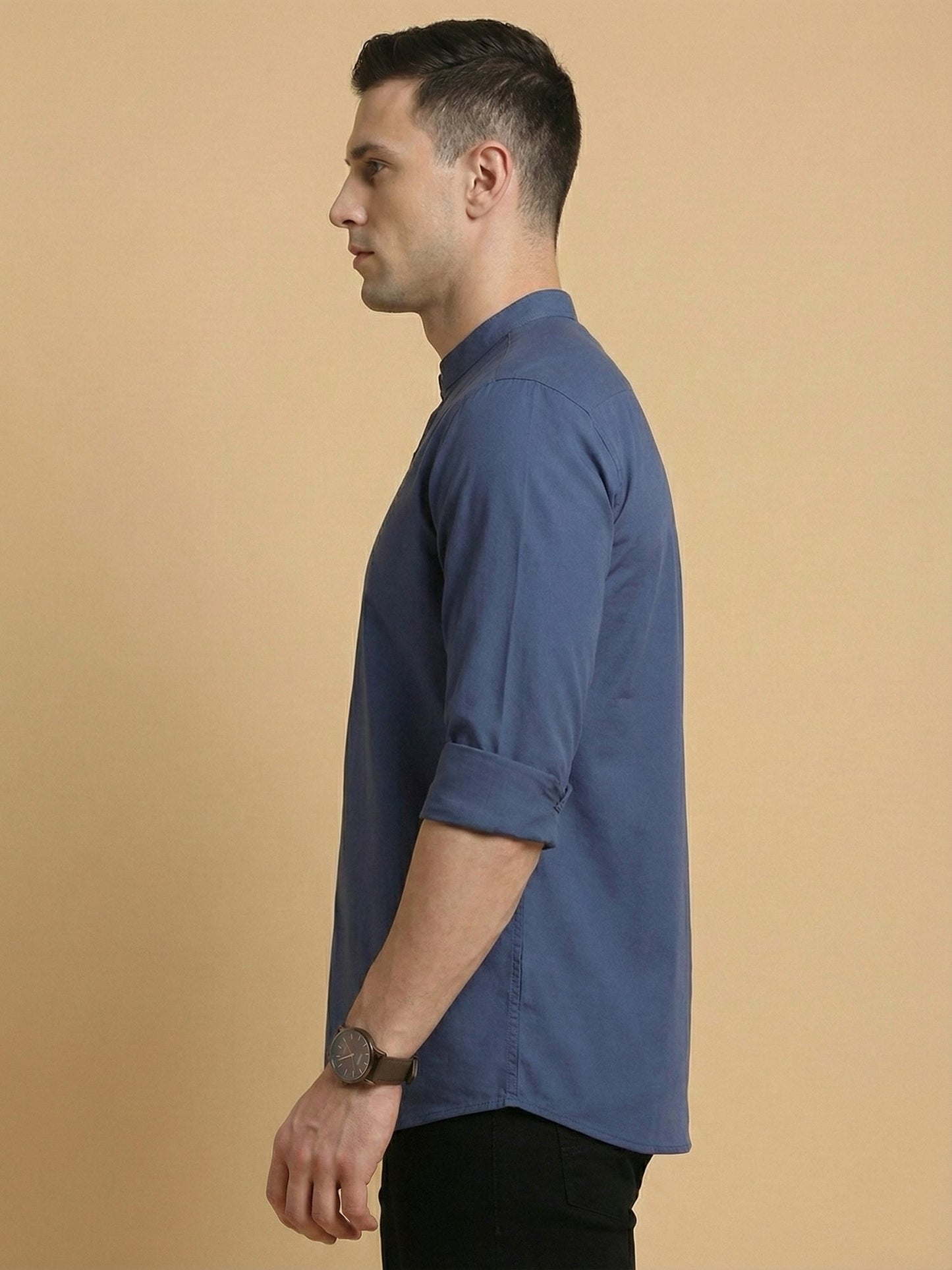 Blue Casual Solid Short Kurta (65KO 5397 Blue ) [FF] [P-7]