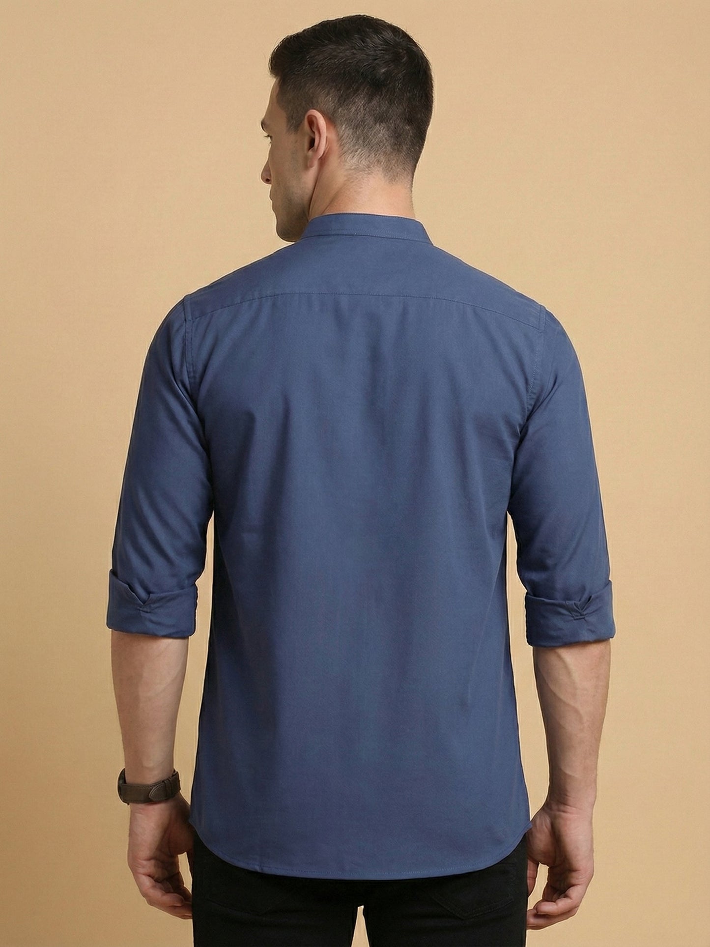 Blue Casual Solid Short Kurta (65KO 5397 Blue ) [FF] [P-7]