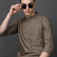 Brown Casual Solid Short Kurta ( ANMSK 5397Brown )