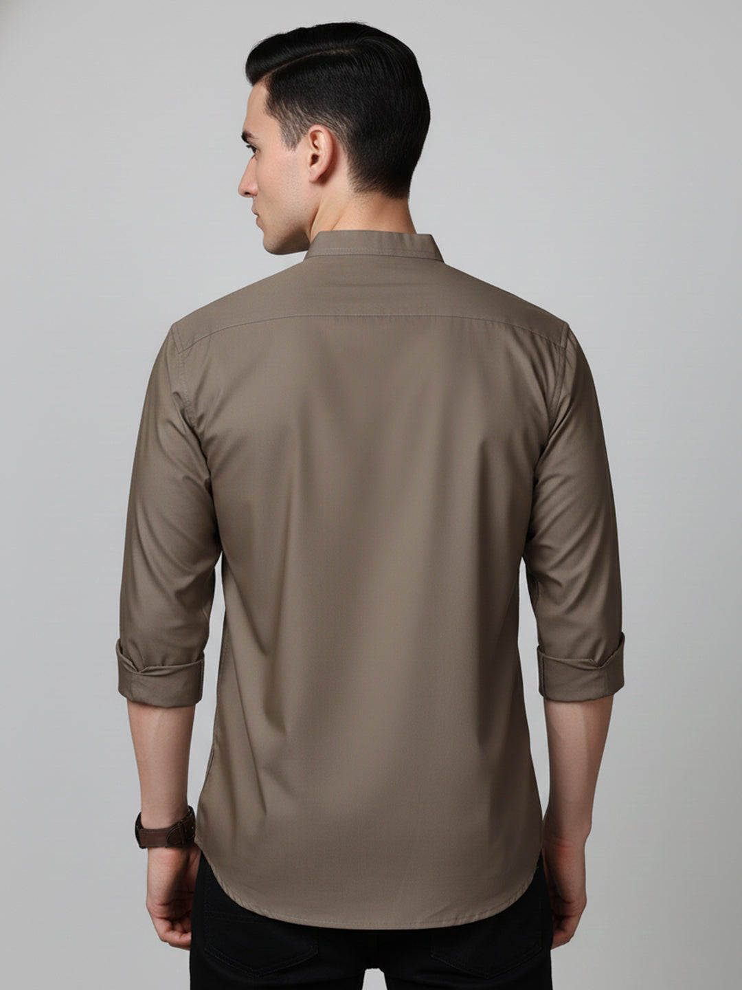 Brown Casual Solid Short Kurta (65KO 5397 Brown ) [FF] [P-7]
