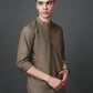 Brown Casual Solid Short Kurta ( ANMSK 5397Brown )