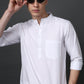 White Casual Solid Short Kurta ( ANMSK 5397White )