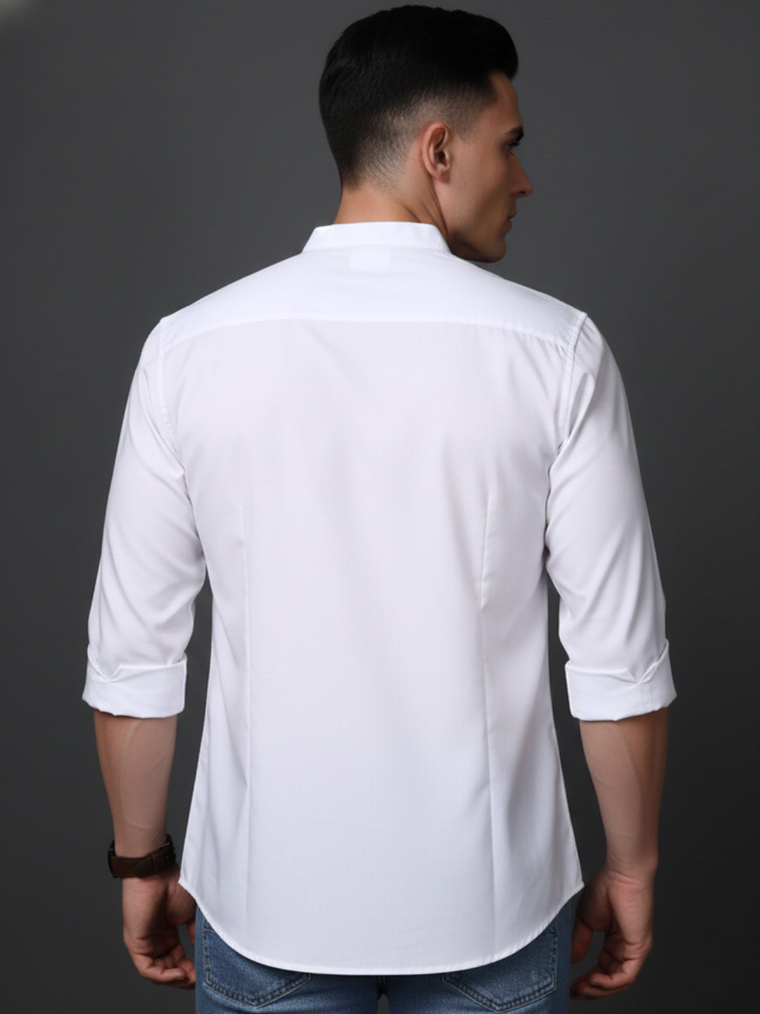 White Casual Solid Short Kurta (65KO 5397 White ) [FF] [P-7]