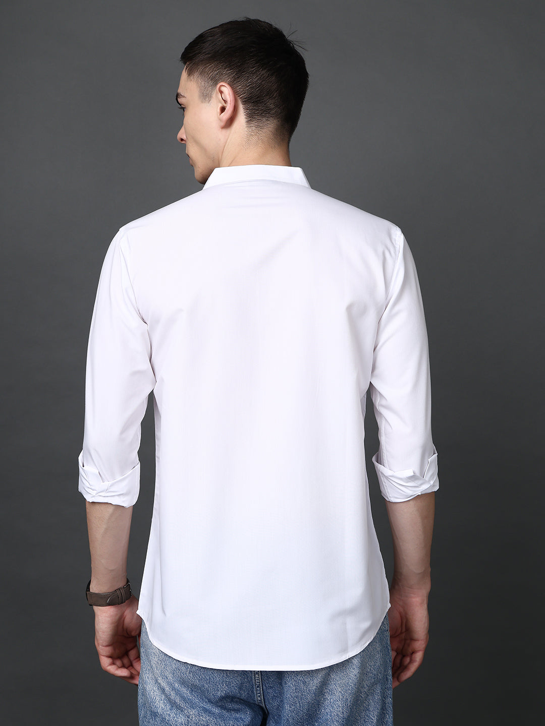 White Casual Solid Short Kurta ( ANMSK 5397White )