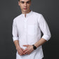 White Casual Solid Short Kurta ( ANMSK 5397White )