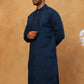 Silk Blend Embroidered Kurta for Men (65KO 5399 Royal ) [FF] [B-1-2]