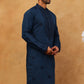 Silk Blend Embroidered Kurta for Men (65KO 5399 Royal ) [FF] [B-1-2]