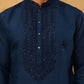 Silk Blend Embroidered Kurta for Men (65KO 5399 Royal ) [FF] [B-1-2]