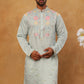Silk Blend Embroidered Kurta (65KO 5400 Blue ) [FF] [B-1-2]
