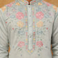 Silk Blend Embroidered Kurta (65KO 5400 Blue ) [FF] [B-1-2]