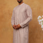 Cotton Blend Printed & Embroidered Kurta (65KO 5402 Beige ) [FF] [Q-12-13]
