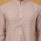 Cotton Blend Printed & Embroidered Kurta (65KO 5402 Beige ) [FF] [Q-12-13]
