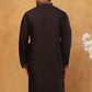 Men’s Silk Blend Embroidered Kurta (65KO 5403 Coffee ) [FF] [B-1-2]
