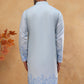 Men’s Cotton Blend Printed Kurta (65KO 5404 Blue ) [FF] [B-1-2]
