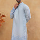 Men’s Cotton Blend Printed Kurta (65KO 5404 Blue ) [FF] [B-1-2]