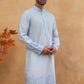 Men’s Cotton Blend Printed Kurta (65KO 5404 Blue ) [FF] [B-1-2]
