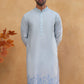 Men’s Cotton Blend Printed Kurta (65KO 5404 Blue ) [FF] [B-1-2]