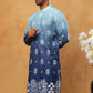 Printed Cotton Blend Kurta (65KO 5405 Blue ) [FF] [P-8-7]