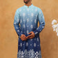 Printed Cotton Blend Kurta (65KO 5405 Blue ) [FF] [P-8-7]