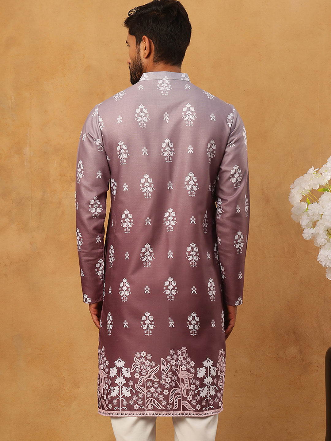 Printed Cotton Blend Kurta (65KO 5405 Brown ) [FF] [P-8-7]