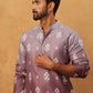 Printed Cotton Blend Kurta (65KO 5405 Brown ) [FF] [P-8-7]