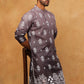 Printed Cotton Blend Kurta (65KO 5405 Charcoal ) [FF] [P-8-7]
