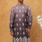 Printed Cotton Blend Kurta (65KO 5405 Charcoal ) [FF] [P-8-7]