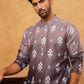 Printed Cotton Blend Kurta (65KO 5405 Charcoal ) [FF] [P-8-7]